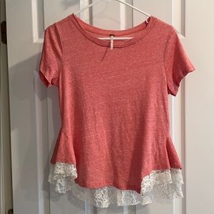 Free people Lace Tee— Worn once